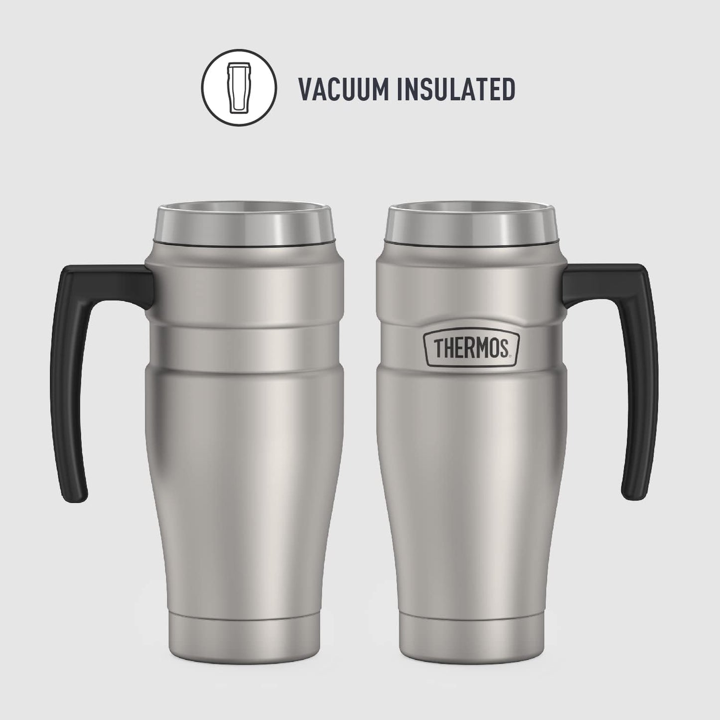 THERMOS Stainless King Vacuum-Insulated Stainless Steel Tumbler - 16oz, Midnight Blue - Insulated Coffee Tumbler for Hot & Cold Drinks - Leak-Proof & Sweat-Proof for Commuting & Traveling