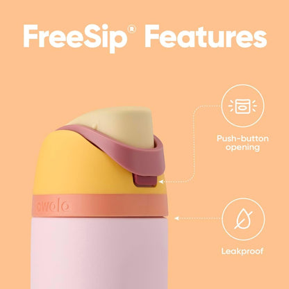 Owala FreeSip Insulated Stainless Steel Water Bottle with Straw, BPA-Free Sports Water Bottle, Great for Travel, 32 Oz, Denim