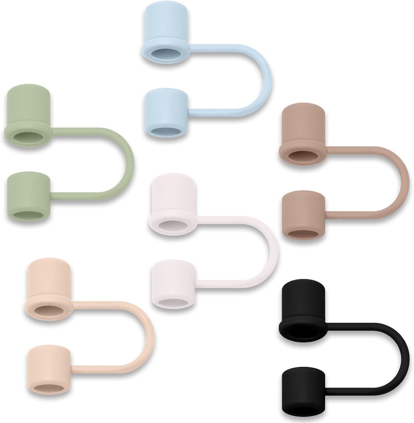 6PCS Silicone Straw Covers Caps Compatible with Stanley 30&40 Oz Tumbler Accessories Simple Straw Toppers Reusable Caps for Stanley Cup 10mm 0.4in Straws (Colorful 1)