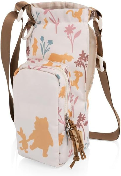 Picnic TIME Eclipse 40 oz Tumbler Tote and Crossbody Drink Carrier, Water Bottle Holder with Adjustable Shoulder Strap and Zipper Phone Pocket