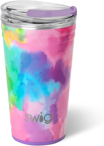 Swig Life 32oz Insulated Tumbler, Travel Coffee Tumbler with Lid, Cup Holder Friendly Travel Coffee Mug, Stainless Steel with Lid (Hayride)