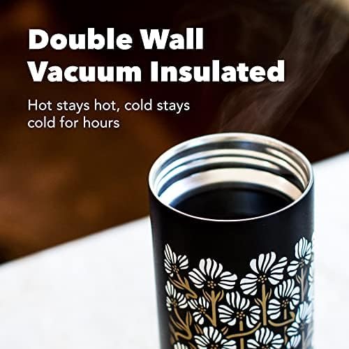 MiiR Flip Traveler 16oz - Double-Wall Vacuum Insulated with Flip Lid, BPA-Free Stainless Steel Construction, Insulated Tumbler for Hot or Cold Drinks