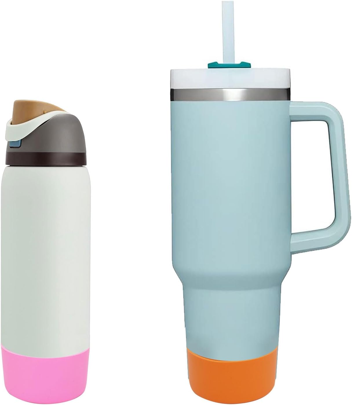 5Pcs Silicone Bottle Boot, Bottom Protector Compatible with Stanley/Hydroflask/Iron Flask/Simple Modern, 2.9-3in Bottom Width of Stainless Water Bottle
