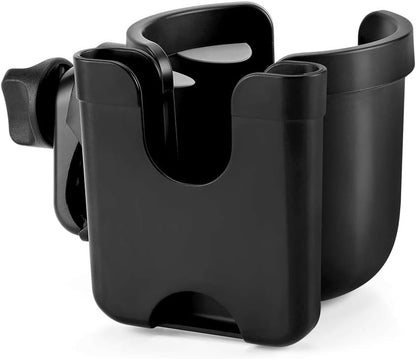 Accmor Stroller Cup Holder with Phone Holder, Bike Cup Holder, Universal Cup Holder for Uppababy Nuna Doona Strollers, 2-in-1 Cup Holder for Walker, Wheelchair, Scooter - Colors A