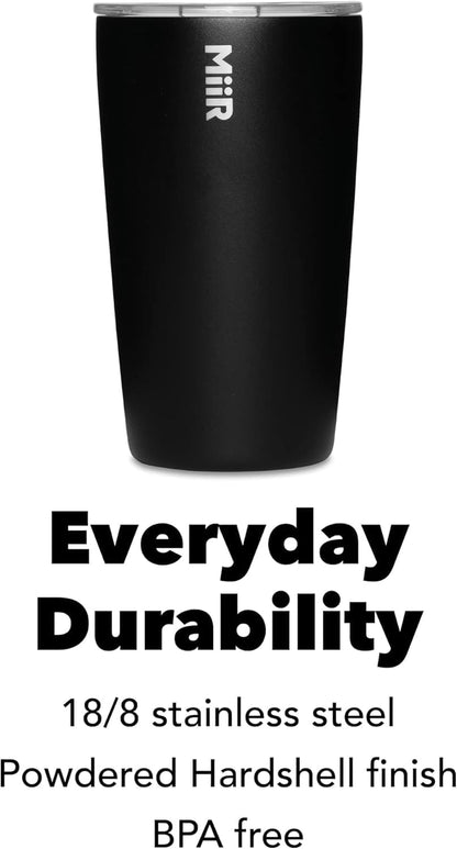 MiiR Tumbler, 12oz Insulated Stainless Steel with Press Fit Slide Lid – Splash Proof Design, Holds Hot & Cold Beverages, Stylish & Functional Cup Holder Compatible