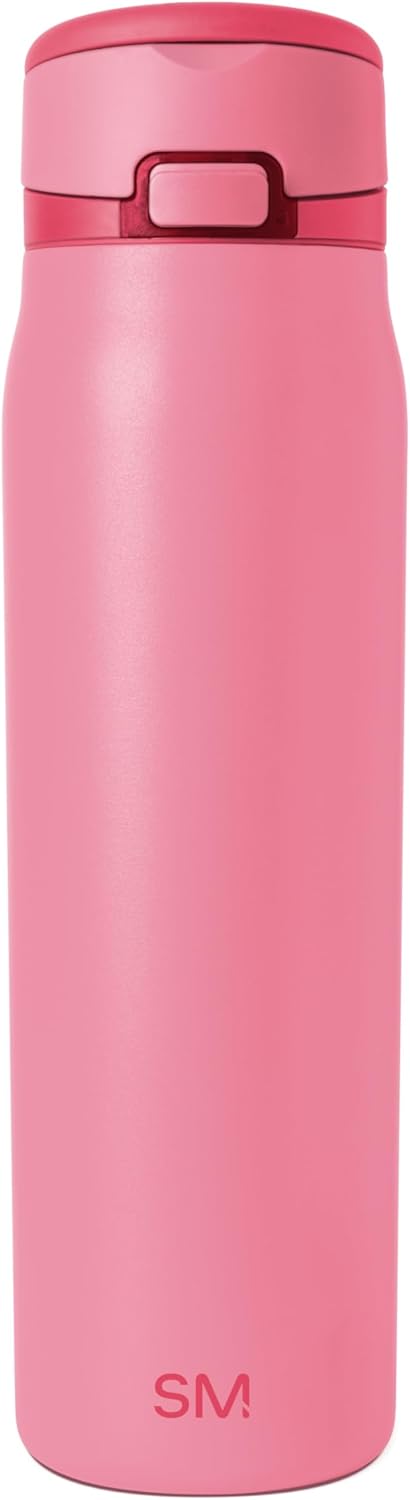 Simple Modern Mesa Loop Water Bottle with Covered Straw and Handle | 24oz Cup Holder Friendly Insulated Stainless Steel Bottles for Travel, Sports and School | Iris Sage - Colors B