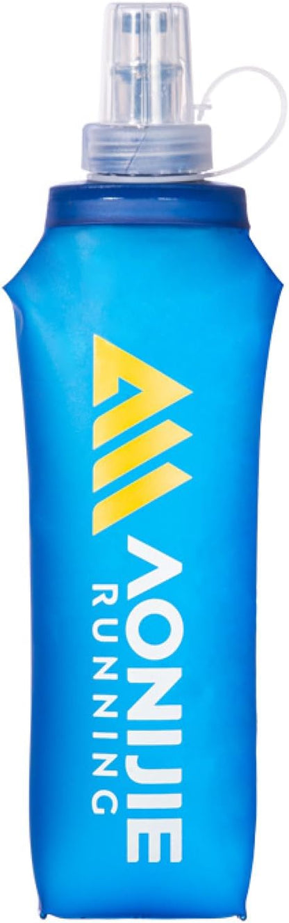 TRIWONDER Handheld Water Bottle for Running, Quick Grip Chill 17 oz Handheld Soft Water Bottle with Hand Strap Hydration Pack, BPA Sport Soft Flask (Blue)