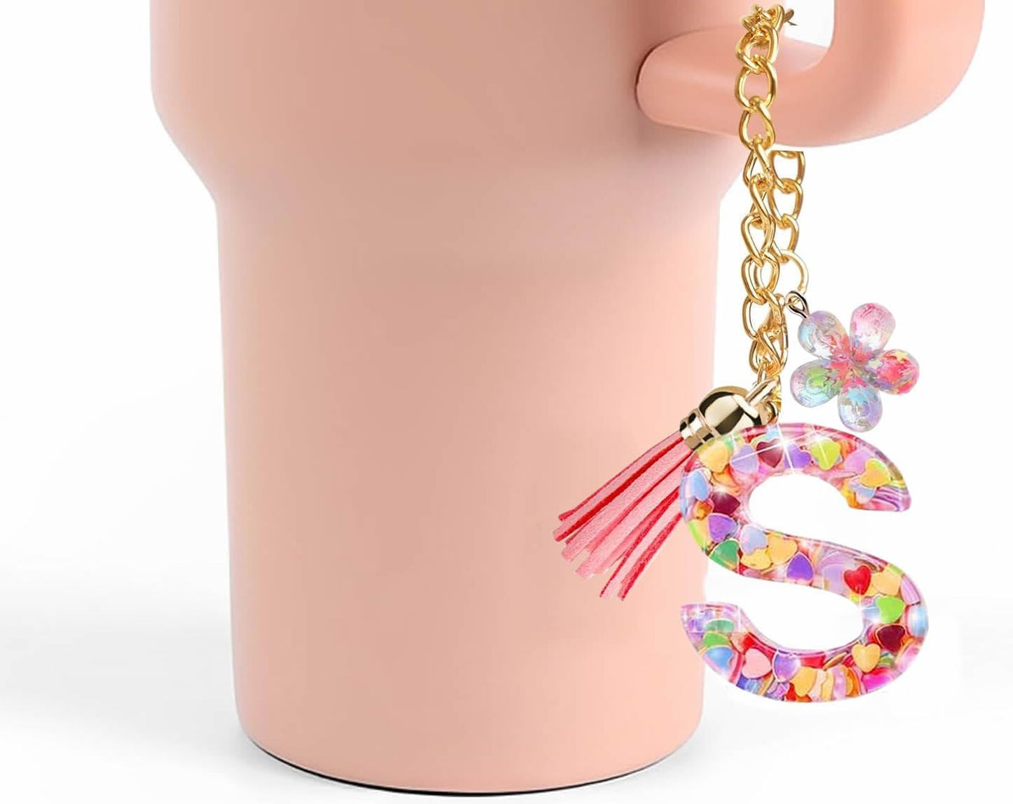 7pcs Cup Accessories for Stanley 30/40oz Tumbler, Handle Strap, Straw Cover, Silicone Boot, Letter Charm Stickers