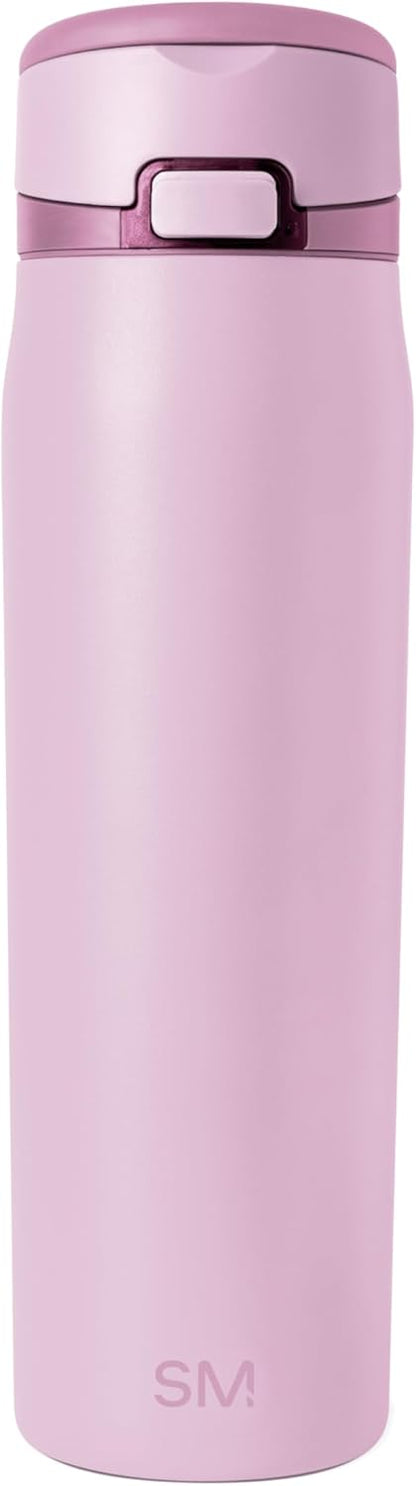 Simple Modern Mesa Loop Water Bottle with Covered Straw and Handle | 24oz Cup Holder Friendly Insulated Stainless Steel Bottles for Travel, Sports and School | Iris Sage - Colors A