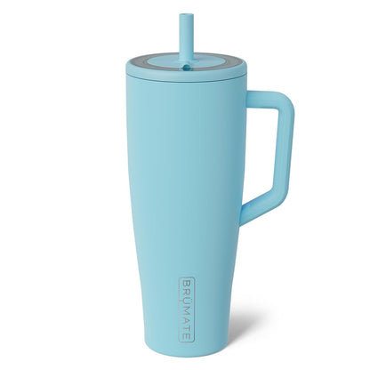 BrüMate Era 40 oz Tumbler with Handle & Straw | 100% Leakproof Insulated Water Bottle Tumbler with Lid & Flexible SoftSip Straw | Made of Stainless Steel | Cup Holder Friendly | 40oz (Nightfall Blue)