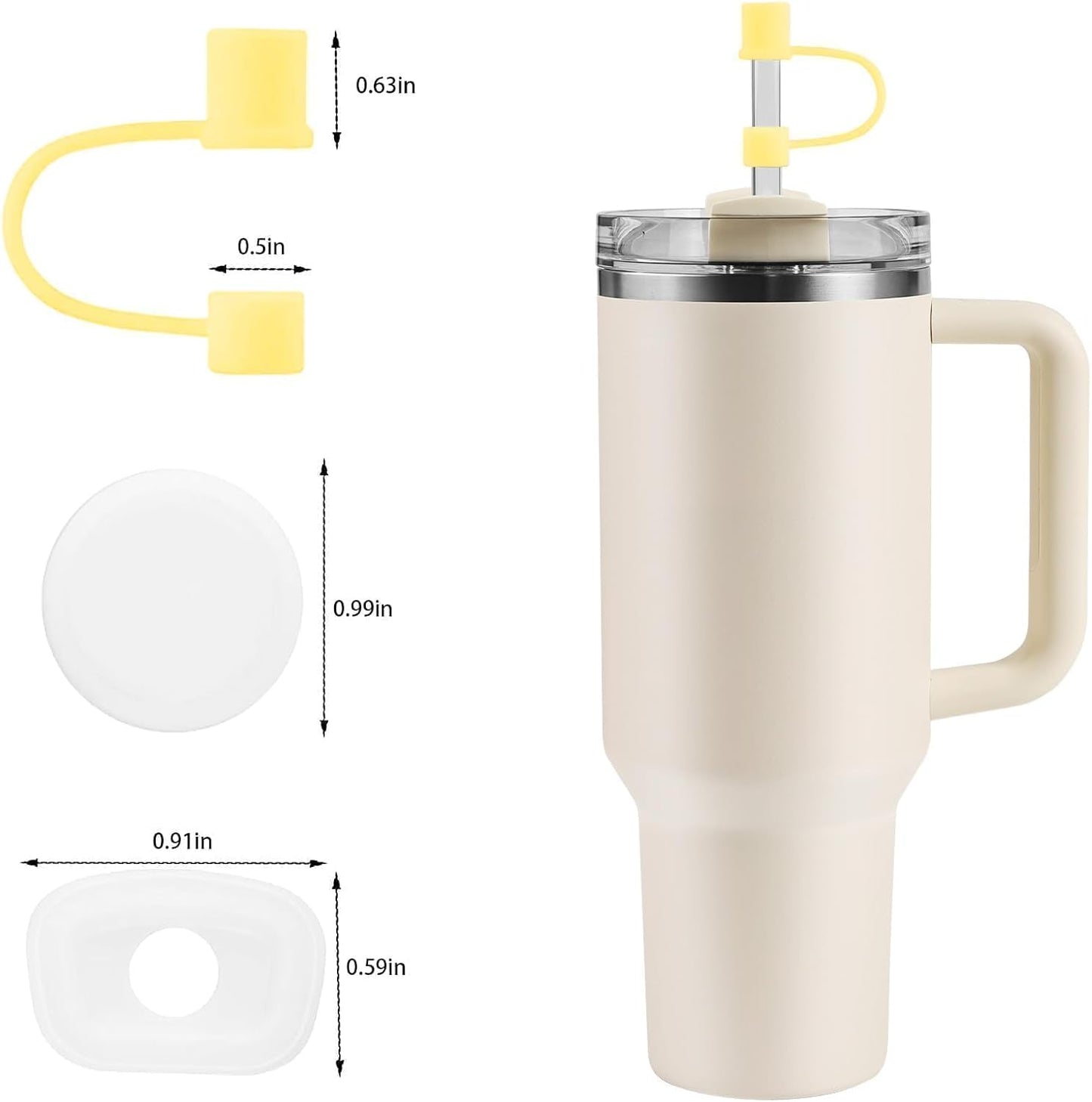 MOLOSLEEVE 21 Colors Straw Toppers Include A Set of Leak-proof Plugs, for Stanley Straw Covers Cap for Stanley Cup 2.0 30oz, 40oz, Silicone, Dust-Proof （Clear）