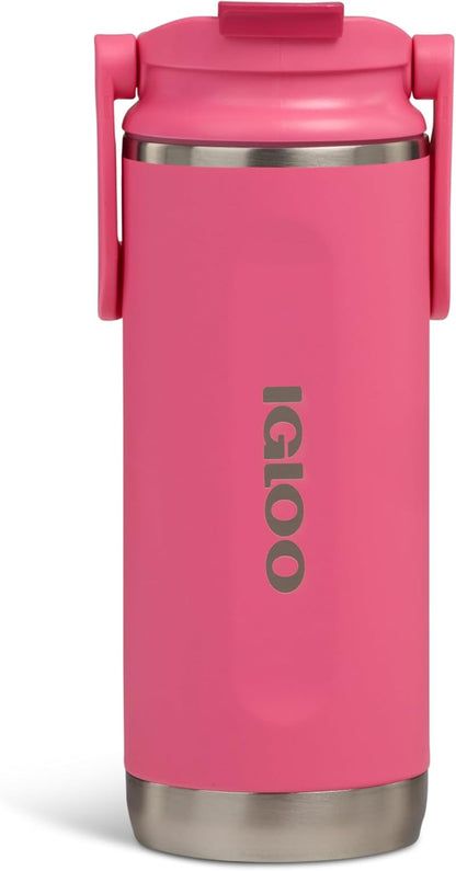 Igloo 20 oz Stainless Steel Tumbler | Sport Sipper Bottle | Thrift Pink