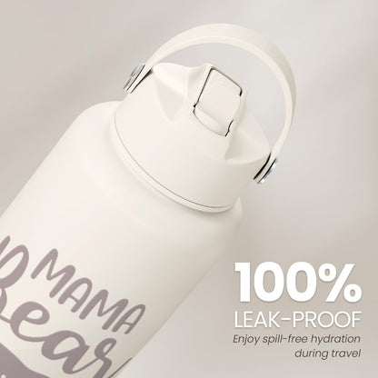 SANDJEST Pickleball Gift for Women, Water Bottle Stainless Steel 32oz with Lid & Straw, Sport Insulated Bottles Gifts for Girls Friends Teens Birthday Christmas