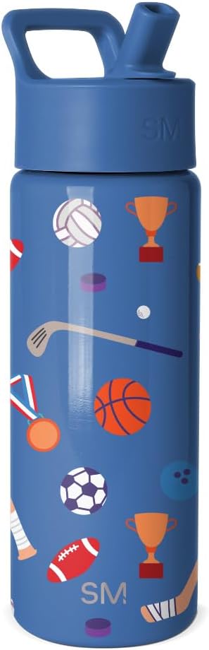 Simple Modern Kids Water Bottle with Straw Lid | 14oz Insulated Stainless Steel Kids Tumbler & Spill Proof Toddler Cup for School, Girls, Boys | Summit | Chloe Floral - Colors A