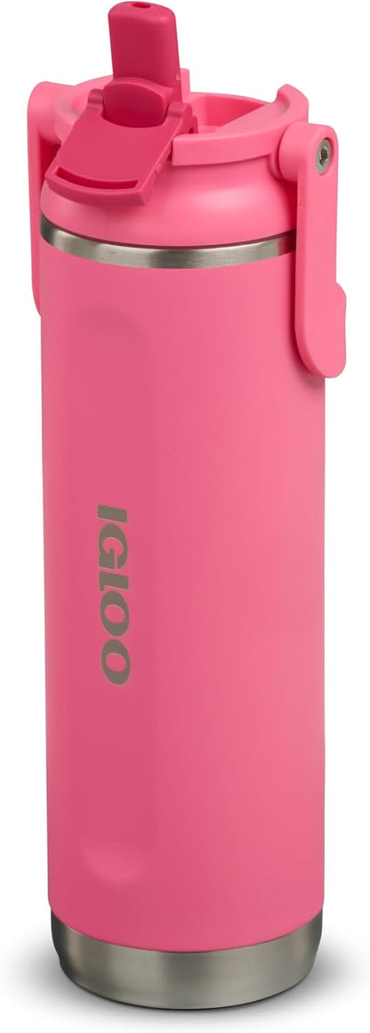 Igloo 20 oz Stainless Steel Tumbler | Sport Sipper Bottle | Thrift Pink