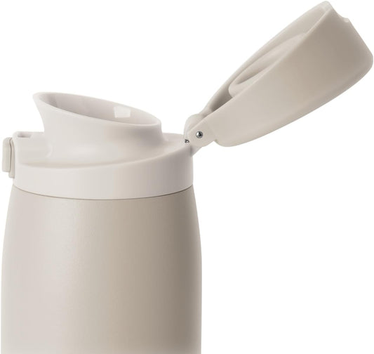 Simple Modern Sidekick Travel Coffee Mug | Ceramic-Lined Insulated Stainless Steel Tumbler | Leak-Proof and Cup Holder Friendly | 16oz, Almond Birch Mix