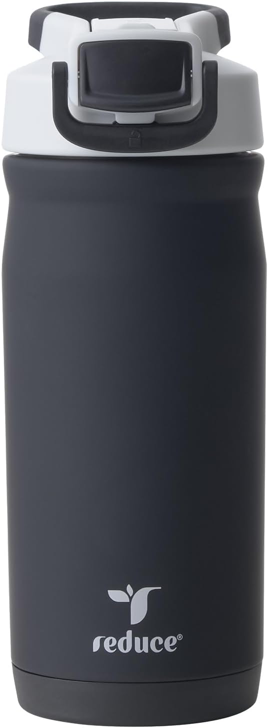 Reduce Hydrate Pro Kids 14oz Stainless Steel Insulated Water Bottle w/Straw – Spill Proof Tumbler for Kids – 30 Hour Cold Retention – Dishwasher Safe Leak-Proof Design - Abstract Flowers
