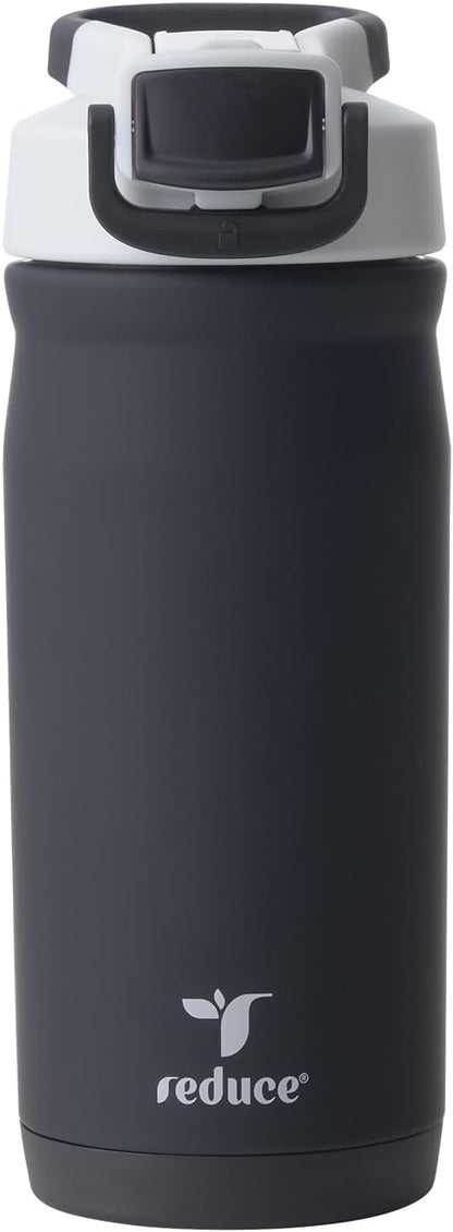 Reduce Hydrate Pro Kids 14oz Stainless Steel Insulated Water Bottle w/Straw – Spill Proof Tumbler for Kids – 30 Hour Cold Retention – Dishwasher Safe Leak-Proof Design - Abstract Flowers