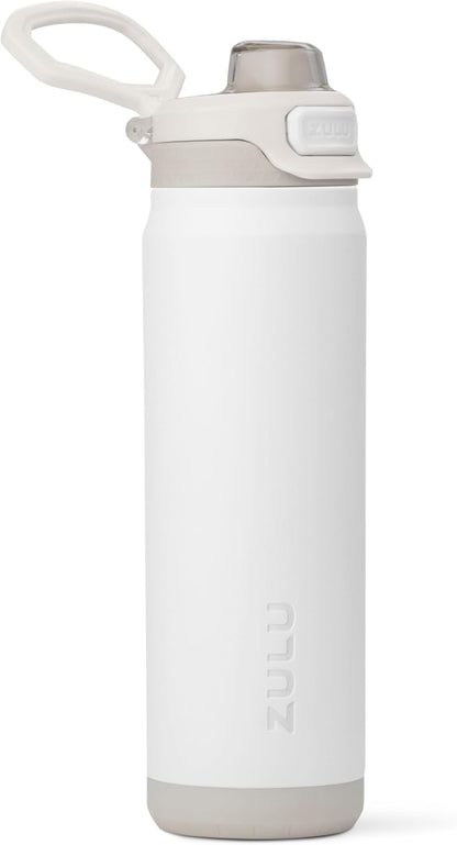 ZULU Powerfill Pro 32oz Stainless Steel Water Bottle with Quick Fill Lid, Triple Walled Vacuum Insulated Metal, Leak Proof Locking Lid, Sip and Chug, Reusable BPA Free, High Tide
