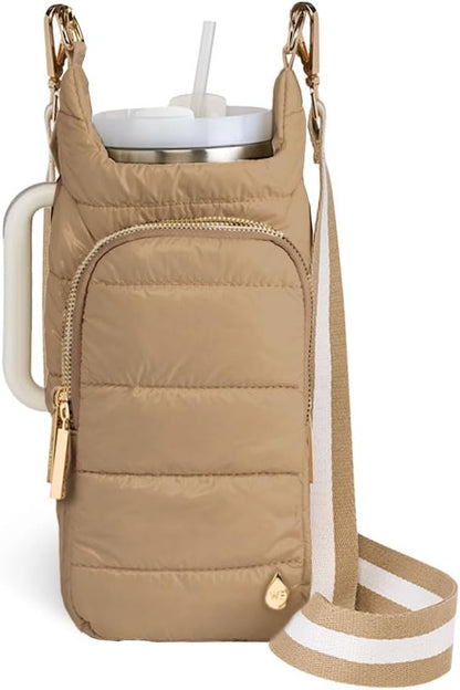 WanderFull Original HydroBag Handle® Zipper Slot for Handle, Hands-Free Crossbody Water Bottle Holder & Tumbler Accessories
