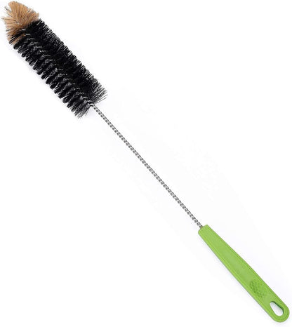 Long Bottle Brush, 17 in Bendable Cleaner Brushes for Cleaning Neck Beer Bottles, Wine, Baby Bottles, Water Bottles, Tumblers, Flask, Bird Feeder, Vase, Pipes and Brewing Supplies Black/1Pack