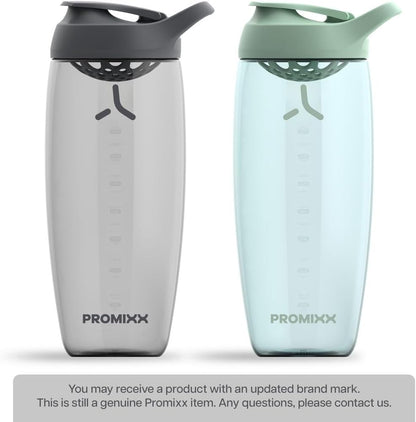 Promixx Pursuit Protein Shaker Bottle (24 oz) – Silent No-Ball Mixer, Leak-Proof Lid, BPA/BPS & Phthalate-Free ECOZEN – Easy-Clean Shaker Cup for Protein Shakes, Pre & Post-Workout Smoothies