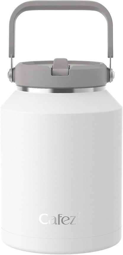 40 oz Insulated Tumbler with Top Handle and Flip Straw, Vacuum Insulated Stainless Steel Cup with Leak-Proof Lid, Sweat-Free, Fits Cup Holder, Keeps Ice Cold up to 30 Hours