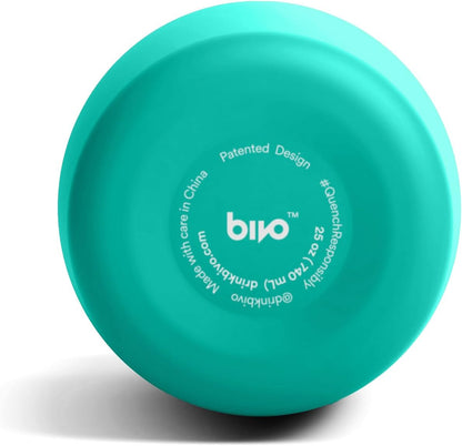 Bivo Duo 25oz Non Insulated Stainless Steel Bike Water Bottle - Lightweight for Cycling, Hiking, Sports - No Plastic Taste, Fits Most Cages, Dishwasher Safe - (Raw)