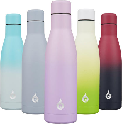 BJPKPK Insulated Water Bottle 12oz Small Stainless Steel Water Bottles Reusable Metal Thermal Keep Cold and Hot,Dreamy Purple - Colors A