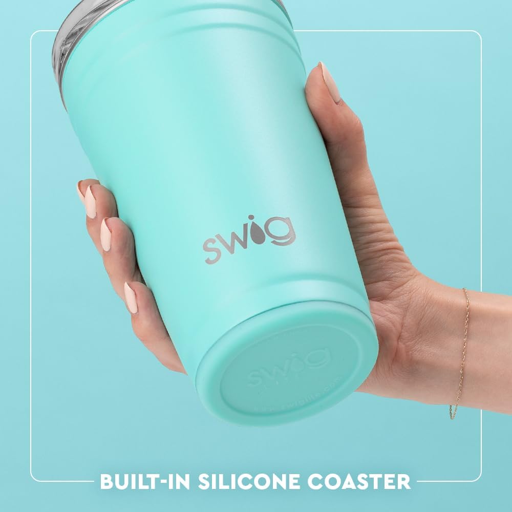 Swig Life 32oz Insulated Tumbler, Travel Coffee Tumbler with Lid, Cup Holder Friendly Travel Coffee Mug, Stainless Steel with Lid (Hayride)