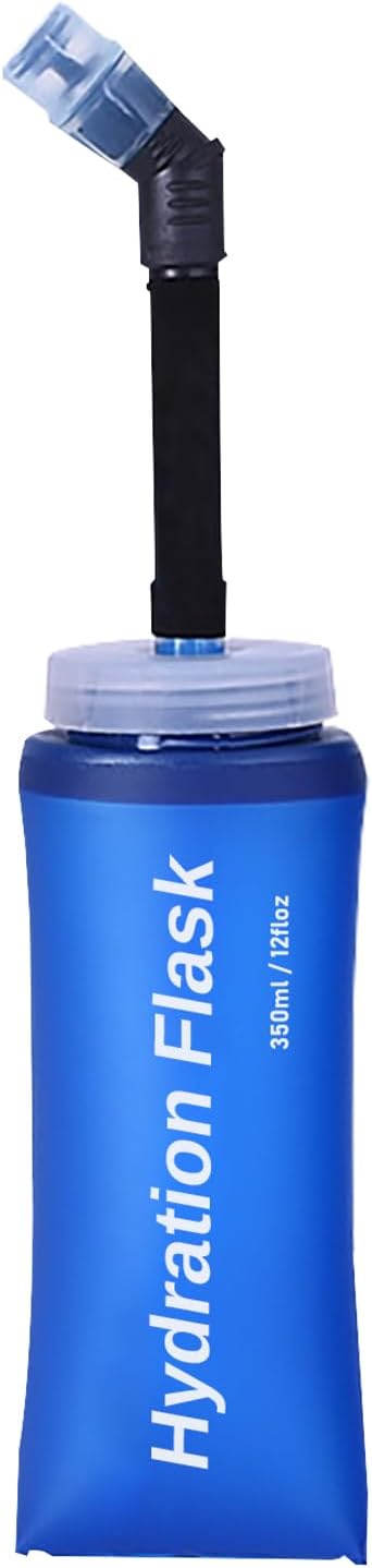 Azarxis TPU Soft Flask Collapsible Water Bottles BPA-Free 250ml 350ml 500ml for Hydration Vest Pack Running Hiking Cycling Climbing