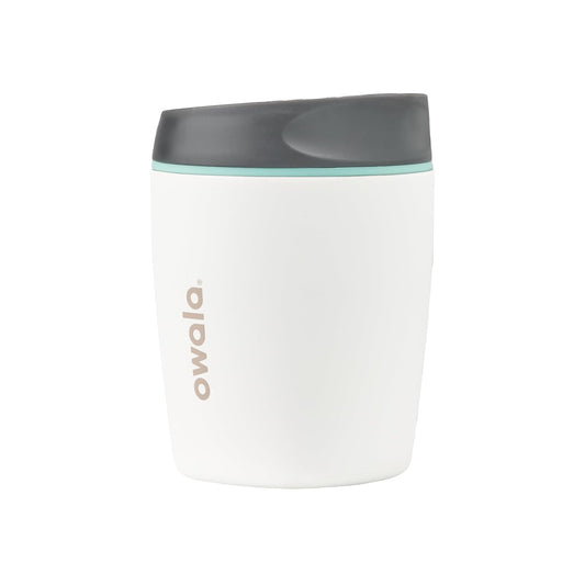 Owala SmoothSip Insulated Stainless Steel Coffee Tumbler, Reusable Iced Coffee Cup, Hot Coffee Travel Mug, BPA Free, 20 oz, Pink (Watermelon Breeze)