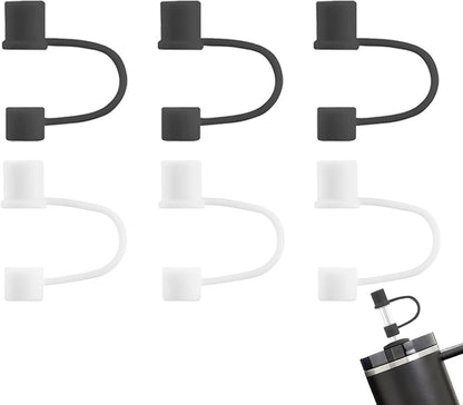 6|12 Pack 0.4in/10mm Straw Toppers, for Stanley Straw Covers Cap for Tumblers for Stanley 14|20|30|40|64 Oz Cup, Silicone Dust-Proof Caps（ Cup is Not Included）, 6 Pack