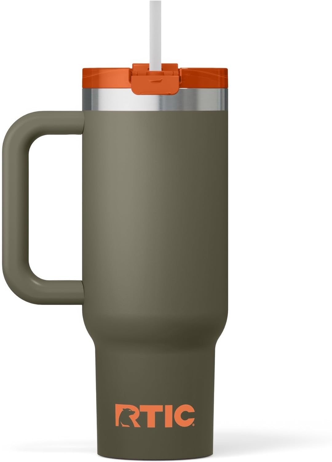 RTIC 30 oz Road Trip Tumbler Double-Walled Ceramic Lined InsulatedStainless Steel Portable Travel Coffee Mug Cup with Lid, Handle and Straw, Periwinkle Bouquet