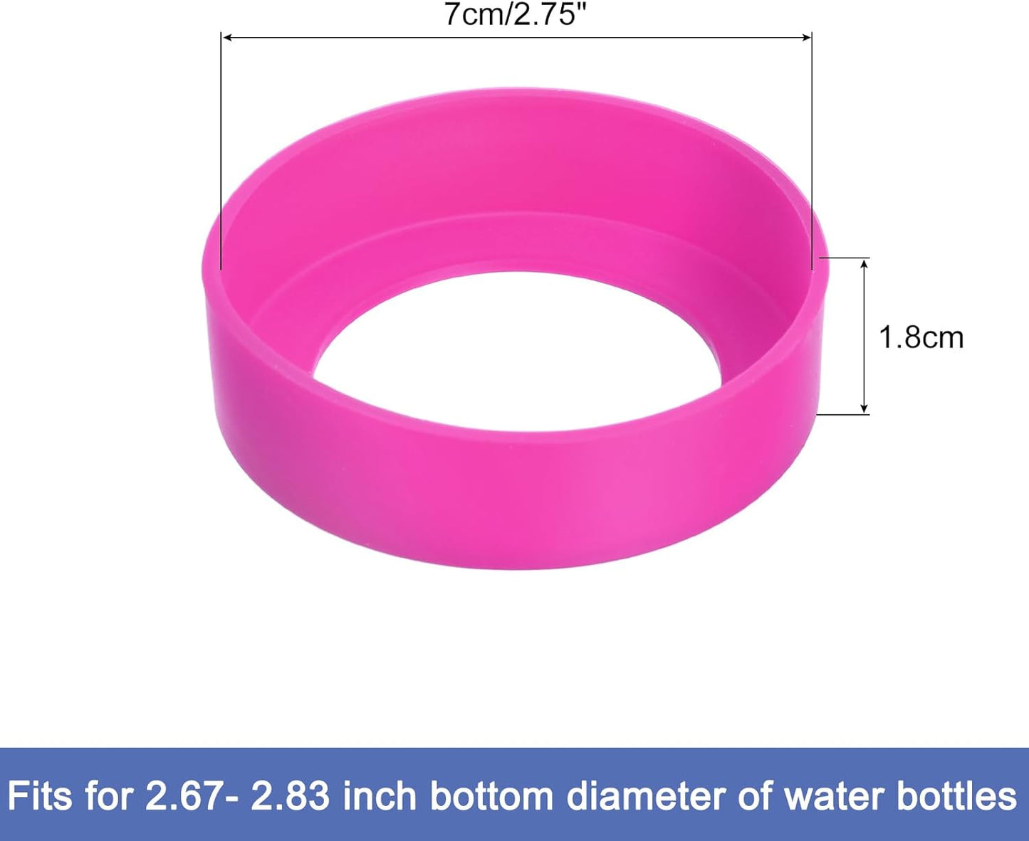 uxcell Water Bottle Boot, Protective Silicone Boot Sleeve Non Slip Bottom Cover Bumper for Water Bottles Mug Tumbler