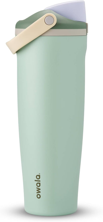 Owala FreeSip Sway Insulated Stainless Steel Water Bottle with Two-Way Spout, Built-In Straw and Bucket Handle, Made for Travel, School, and Sports, 30oz, BPA Free, Leak Proof, Daybreak