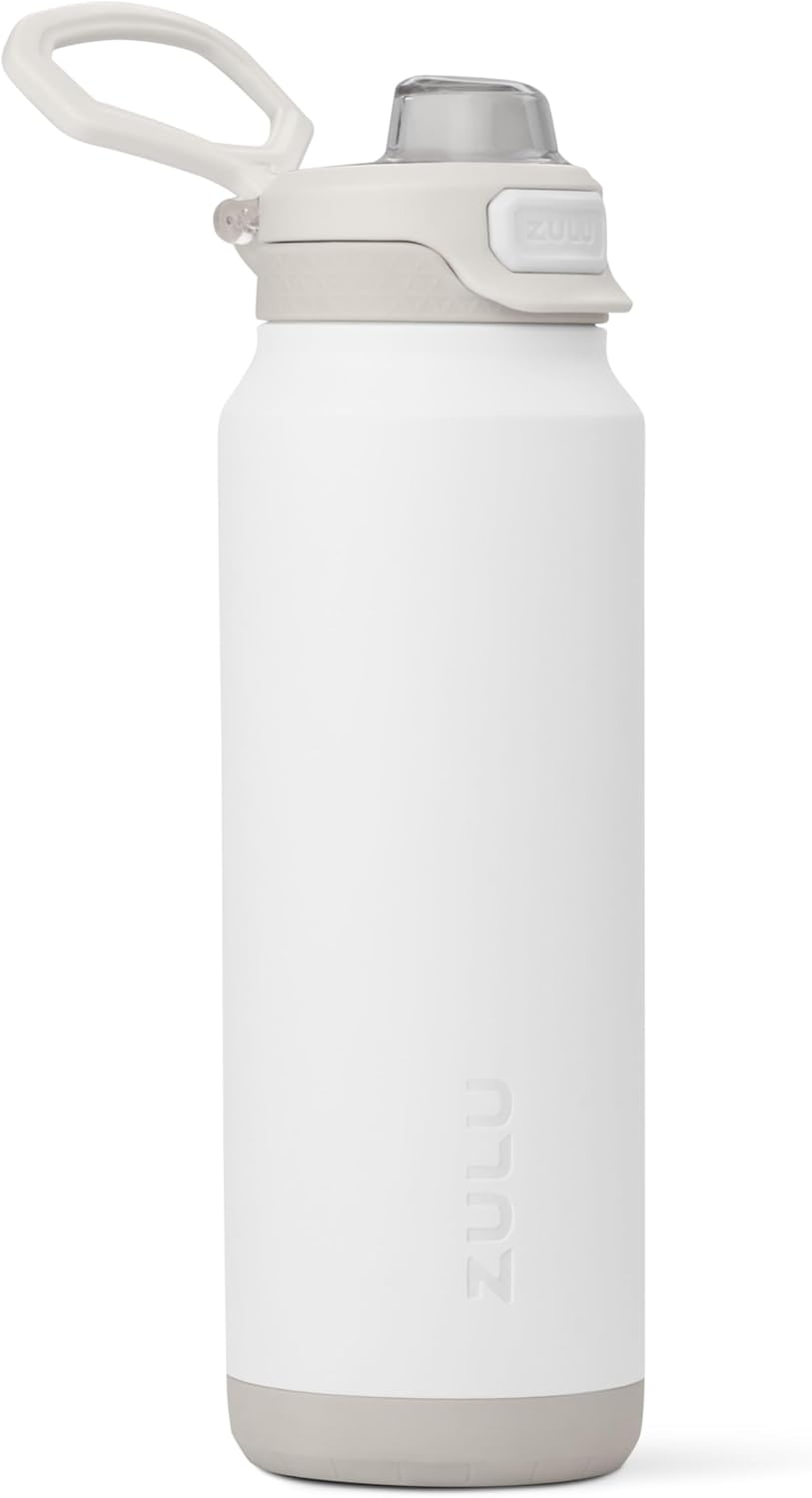 ZULU Powerfill Pro 32oz Stainless Steel Water Bottle with Quick Fill Lid, Triple Walled Vacuum Insulated Metal, Leak Proof Locking Lid, Sip and Chug, Reusable BPA Free, High Tide