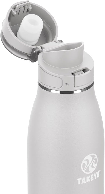 Takeya 17 oz Traveler Stainless Steel Insulated Travel Coffee Mug with Locking Leak Proof Lid, Premium Quality, BPA Free, Arctic
