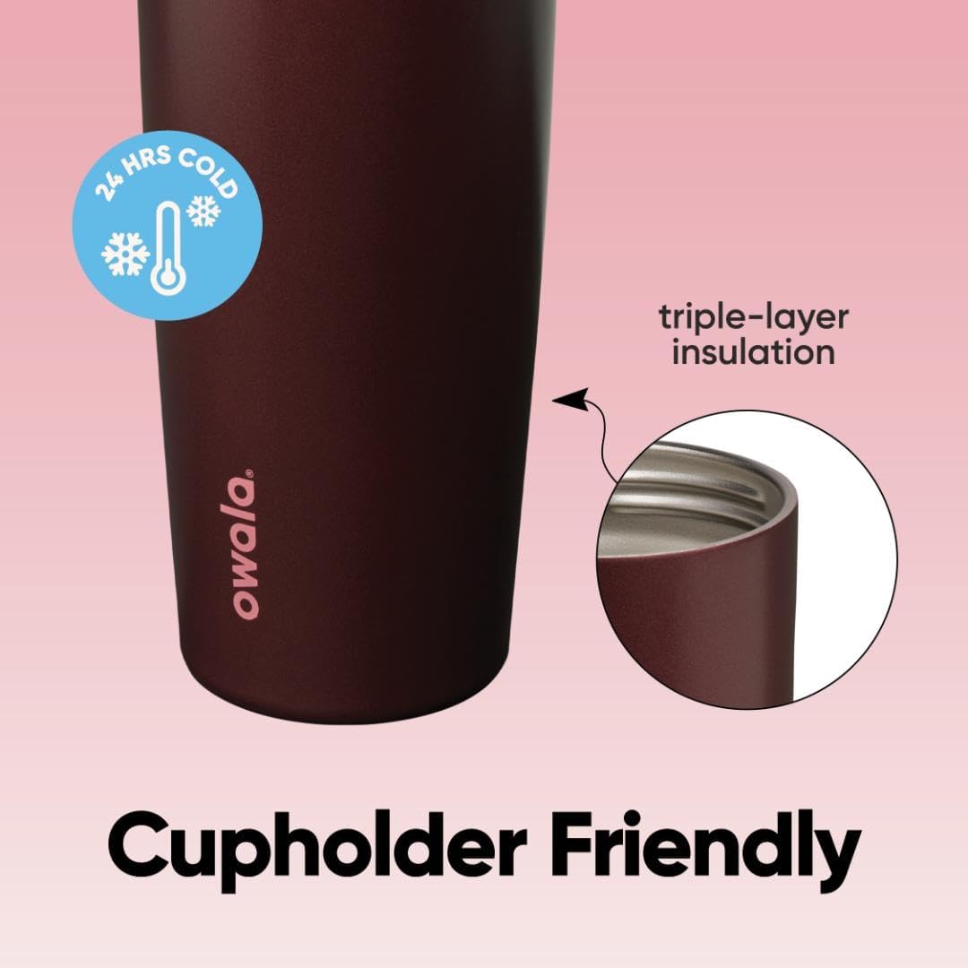 Owala FreeSip Sway Insulated Stainless Steel Water Bottle with Two-Way Spout, Built-In Straw and Bucket Handle, Made for Travel, School, and Sports, 30oz, BPA Free, Leak Proof, Daybreak