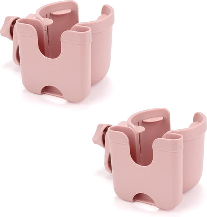 Accmor Stroller Cup Holder with Phone Holder, Bike Cup Holder, Universal Cup Holder for Uppababy Nuna Doona Strollers, 2-in-1 Cup Holder for Walker, Wheelchair, Scooter - Colors A