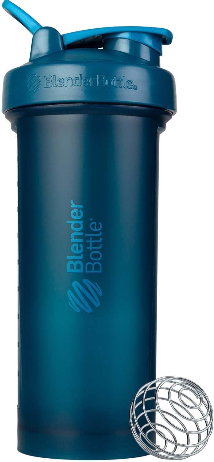 BlenderBottle Classic V2 Shaker Bottle Perfect for Protein Shakes and Pre Workout, 20-Ounce, Clear/Black