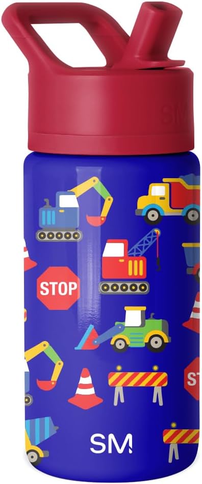 Simple Modern Kids Water Bottle with Straw Lid | 14oz Insulated Stainless Steel Kids Tumbler & Spill Proof Toddler Cup for School, Girls, Boys | Summit | Chloe Floral - Colors A