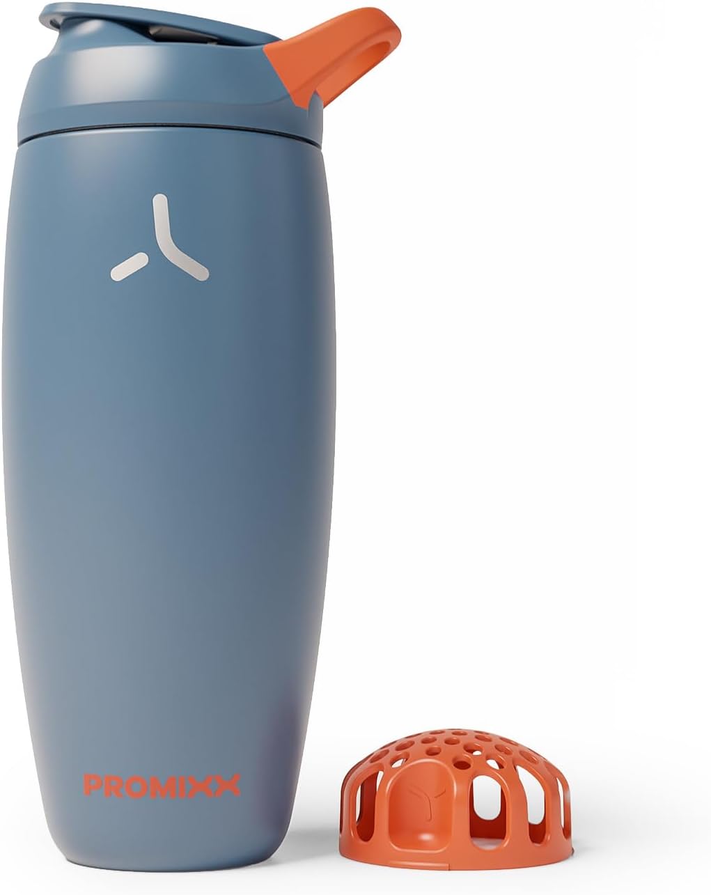 Promixx Pursuit Insulated Shaker Bottle – 18oz Double-Wall Stainless Steel Protein Mixer with Snap-Fit Agitator for Smooth Ice-Cold Shakes – Leak-Proof Gym Shaker Cup for Fitness – Midnight Blue