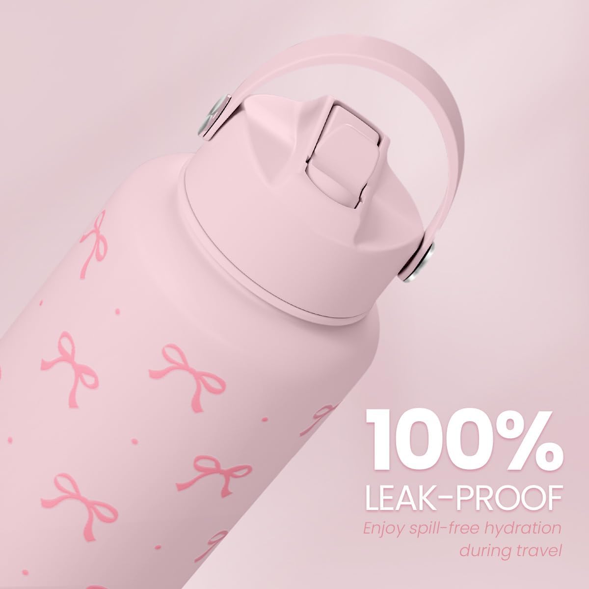 SANDJEST Pickleball Gift for Women, Water Bottle Stainless Steel 32oz with Lid & Straw, Sport Insulated Bottles Gifts for Girls Friends Teens Birthday Christmas