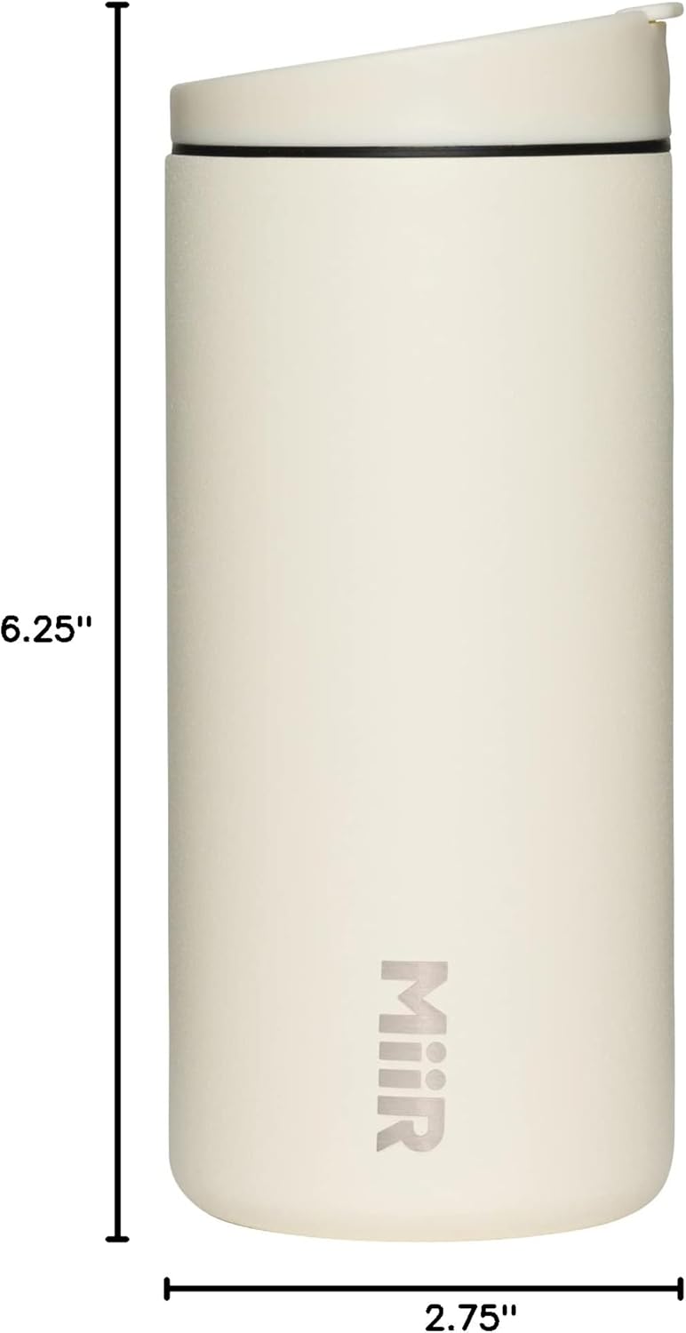MiiR Flip Traveler 16oz - Double-Wall Vacuum Insulated with Flip Lid, BPA-Free Stainless Steel Construction, Insulated Tumbler for Hot or Cold Drinks