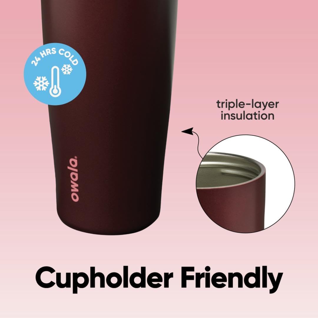 Owala FreeSip Sway Insulated Stainless Steel Water Bottle with Two-Way Spout, Built-In Straw and Bucket Handle, Made for Travel, School, and Sports, 30oz, BPA Free, Leak Proof, Daybreak