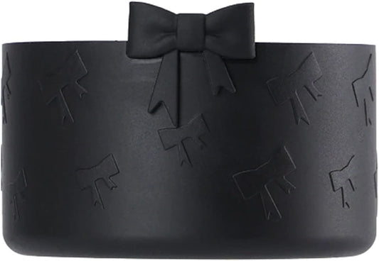 1Pcs Black Bow Protective Cup Boot for 20 30 40oz Stanley Bumper, Silicone Tumbler Bottom Sleeve Cover Accessories for Women