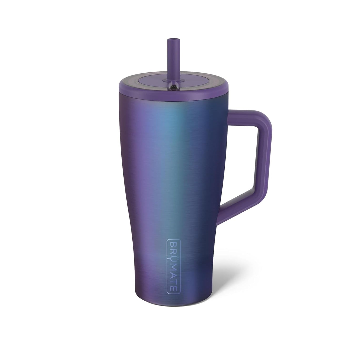 BrüMate Era 40 oz Tumbler with Handle & Straw | 100% Leakproof Insulated Water Bottle Tumbler with Lid & Flexible SoftSip Straw | Made of Stainless Steel | Cup Holder Friendly | 40oz (Nightfall Blue)