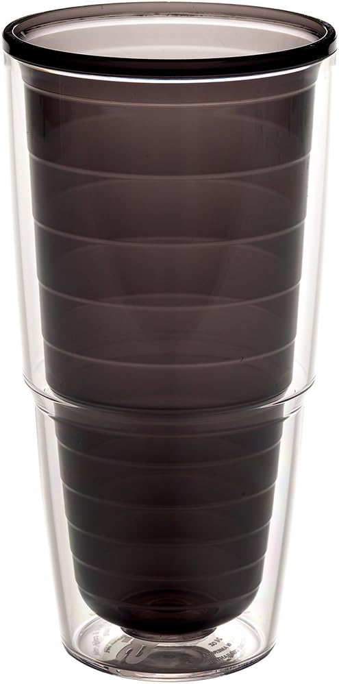 Tervis Clear & Colorful Tabletop Made in USA Double Walled Insulated Tumbler Travel Cup Keeps Drinks Cold & Hot, 16oz Mug, Clear