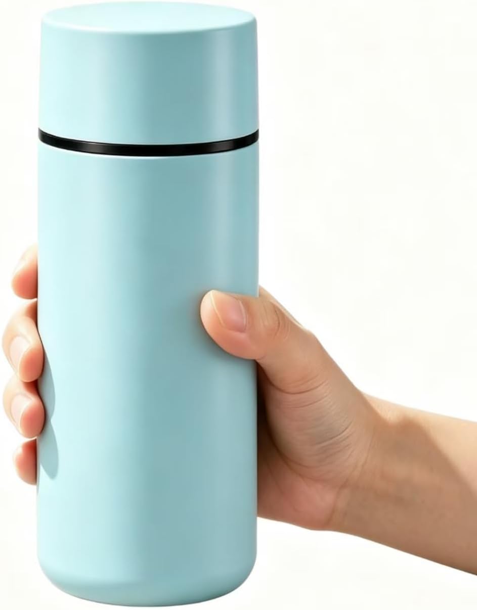 Insulated Water Bottle with Tea Infuser, Stainless Steel Insulated Flask, Leak Proof ，Vacuum Tumbler for Coffee, Tea and Drinks, BPA Free, Keeps Drinks Hot or Cold, 11oz (Green)